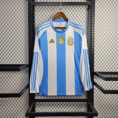 Argentina Copa America 24/25 Long-Sleeves Home (Fan), Front Side