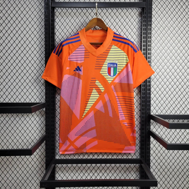 Italy Euros 24/25 Goalkeeper Orange (Fan), Front Side