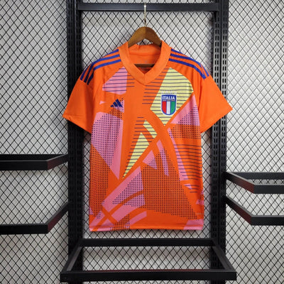 Italy Euros 24/25 Goalkeeper Orange (Fan), Front Side
